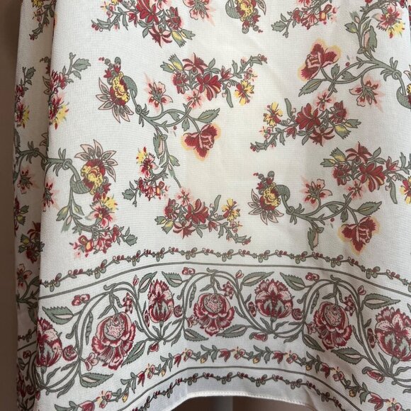 MAX STUDIO Sleeveless Floral Boho Top Y2K Handkerchief Tunic Fairycore Size Med - Picture 7 of 10
